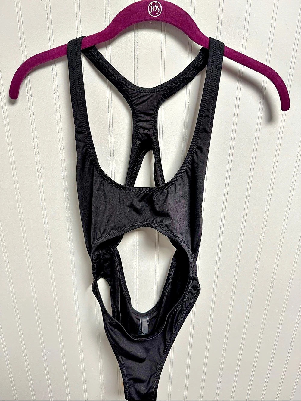 SKIMS Monokini Onyx Black Cutout One Piece Swimsuit SW-MKN-0012 Medium NWT